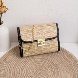 ZF354 Women's Bags One Shoulder Bag Summer Straw Weaving Beach Bag For Women Handmade Fashion Women Casual Crossbody Handbag