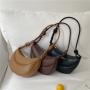 New Design Hobo Half Moon Messenger Bags Women PU Leather Fashion Dumpling Shoulder Bag Meniscus Small Luxury Crossbody Bag
