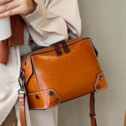 Oil Wax Soft Leather Lady Hand-held Shoulder Bag Fashion Messenger Bag Women Handbags Designer Crossbody