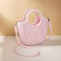 New straw woven bag diagonal beach bag shoulder bag