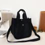 Low MOQ Large Customizable Cotton Canvas Tote Bag Durable Natural Crossbody Shopping Bag with Pockets for Packing and Logo Print