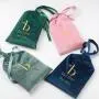 Custom Embroidery Logo Travel Bag Velvet Tote Gift Bag