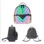 Luminous Fashion Women backpack Big promotion geometric luminous Reflective backpack 2021 new geometric bags