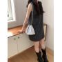 2024 New Hot Style Pink Sequins Fashion Shoulder Bag Silver Chain High Quality Crossbody Bag  PVC Sequins Drawstring Bucket Bag
