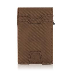 Custom Business Slim Wallet Pop up Card Holder RFID Blocking Minimalist Credit Card Wallet with Money Pocket Metal Card Case