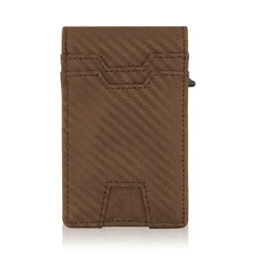 Custom Business Slim Wallet Pop up Card Holder RFID Blocking Minimalist Credit Card Wallet with Money Pocket Metal Card Case