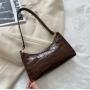 Retro Casual Women Crocodile Pattern Shoulder Purses And Handbags Luxury Women Ladies Underarm Shoulder Bags Women