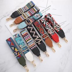 Colorful Wide Shoulder Strap Adjustable Replacement Belt Cross Body Handbag Purse Strap Cotton Canvas Fabric Bag Strap