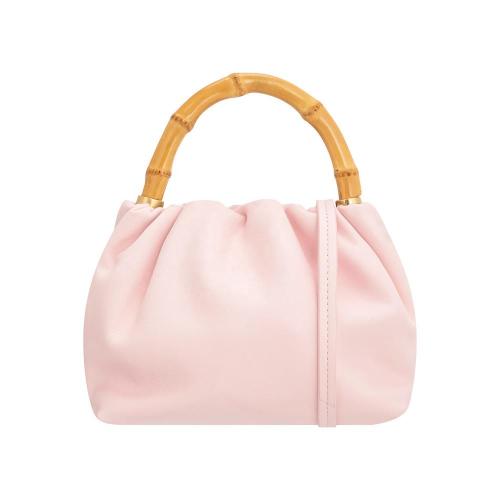 2024 OEM/ODM Luxury Designer Wooden Handle Women's Crossbody Bag Handmade Leather Handbag with Custom Logo