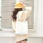Gelory New Simple Fashion Solid Color Single Shoulder Handbags Environmental Protection Canvas Bag Women Single Shoulder