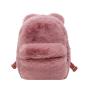 Wholesale New Design Custom Logo Ladies Women Mini Plush Fur Backpack Bags in Winter