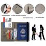 ZF224 PU Document Bag RFID Travel Passport Wallet Anti-theft Swipe Card Bag Multifunctional Waterproof Handheld Bag