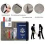 ZF224 PU Document Bag RFID Travel Passport Wallet Anti-theft Swipe Card Bag Multifunctional Waterproof Handheld Bag