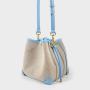 2024 New bucket Colorful PU Leather Shoulder Bucket Canvas Bag Tote Drawstring Ladies Purses Bucket Bag For Women