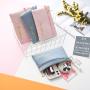 Custom Logo Velvet Cosmetics Bags Recycled Soft Plaid Blank Zipper Make Up Bag