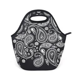 Small Neoprene Lunch bags Thick and Reusable Thermal Lunch Tote Bag with Zipper for Adults Kids
