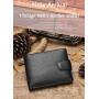 ZF206 Fashion Casual Short Wallet Vertical Head Layer Oil Wax Cowhide Men Leather Money Clip RFID Anti-theft Brush