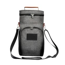 High Quality Travel Picnic Cooler Wine Carrier Bag Custom Print Reusable Portable Luxury Wine Tote with Spout