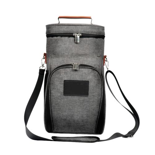 High Quality Travel Picnic Cooler Wine Carrier Bag Custom Print Reusable Portable Luxury Wine Tote with Spout