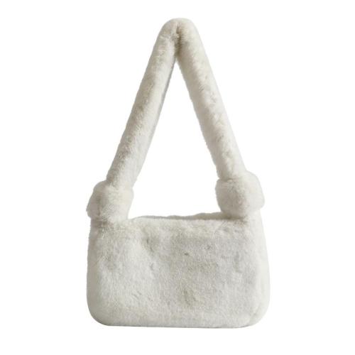 Fashion Style Single Strap Fur Shoulder Bag Women Ladies Colorful Winter Fluffy Handbags