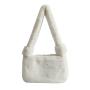 Fashion Style Single Strap Fur Shoulder Bag Women Ladies Colorful Winter Fluffy Handbags