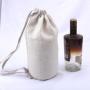 Eco-Friendly Round Bottom Organic 100% Cotton Linen Embroidery Pouch Dust Gift Coca Coffee Bean Wine Storage Linen Bag