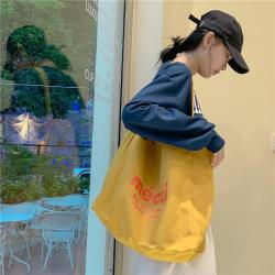 ZWY087 Fashion Large Women Letter Canvas Bag Daily Work Shopping Traveling Shoulder Bag Custom Logo Wholesale Student Tote Bag