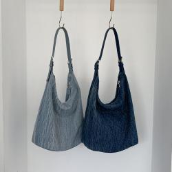 New Korean Fashion Trend Shoulder Bag Versatile Tote Bag High Quality Large Capacity Denim Bag
