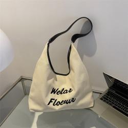 Fashion Canvas Tote Bag Plain Letter Handbag Manufacturer Customize Magnetic Button Para Mujeres Bolso Bolsas CY123