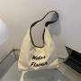 Fashion Canvas Tote Bag Plain Letter Handbag Manufacturer Customize Magnetic Button Para Mujeres Bolso Bolsas CY123