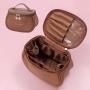 Custom Logo Makeup Brush Bag Waterproof PU Leather Toiletry Pouch Women Travel Beauty Tool Storage Bag