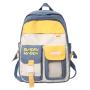 Ins Leisure Girls Backpack Japanese Multi-Layer Backpack Color Contrast Junior High School Student Schoolbag