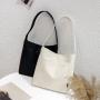 Gelory Japanese Large-Capacity Shopping Bag Eco-friendly Solid Color Custom Logo Single Shoulder Diagonal Canvas Bag Women