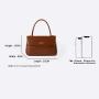 Custom LOGO Simple Black Handle Shoulder Leather Crossbody Flap Tote Bag Ladies Factory Customized
