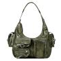 2024 Custom Oiled Waxed Vegan Leather Hobo Shoulder Bags For Motorcycle Women