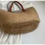 New Design Striped Zipper Tassels Straw Beach Bag Summer Friendly Handwoven Shoulder Purse Women Large Travel Tote Bag 2024