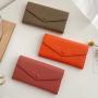 Custom Logo Trendy Fashion Long Envelope Ladies Wallet Pu Leather Purse Factory Wholesale Minimalist Wallet Women