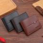 Hot Selling Men's Casual Short-Style Horizontal Wallet New Cross-Border Multi-Card Bank & Credit Card Holder Waterproof Feature