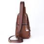 2024 Customized Logo Genuine Leather Chest Bag For Men Shoulder Messenger Purse
