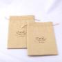 Custom Logo Printing Jute Drawstring Coffee Cocoa Bean Packaging Bag Food Christmas Gift Jute Linen Pouch