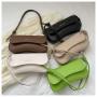 HR533 Women Underarm Bag New Fashion PU Leather Ladies Messenger Bag Wholesale Solid Color Letter Crossbody Shoulder Bag