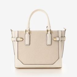 Wholesale China Supplier Large Capacity  Beige And White Leather Tote Bag Pu Leather Handbags For Women