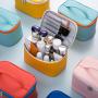 Korean Square PU Makeup Case Outdoor Travel Wash Pouch Waterproof Portable Cosmetic Storage Case Bag