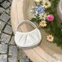 New Design Candy Color Ladies Tote Bag Cute PU Leather Messenger Bag Detachable Shoulder Strap Custard Hand Bag For Women
