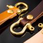 Wholesale Designer Top Grain Leather KeyChain Holder Compact Genuine Leather Car Keyring Accessory Holder