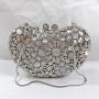 New hollow clutch bags handcrafted rhinestone inlaid luxury bag handbags for women metal crystal evening bag
