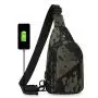 ZR557 Hot Selling Chest Bag Men New USB Shoulder Bag Sports Travel Crossbody Bag Leisure Solid Color Oxford Cloth Satchel