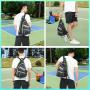 Adjustable Pickleball Sling Bag for Pickleball Paddle with Fence Hook Water Bottle Holder Pickleball Bag Backpack for Men Women