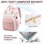 LOVEVOOK Fashion Travel Work Anti-theft Bag with Lock Laptop Backpack Purse College School Student Bookbag Women Travel Backpack