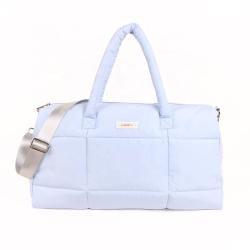 CHANGRONG Custom large capacity Women quilted puffer nylon travel duffle bag
